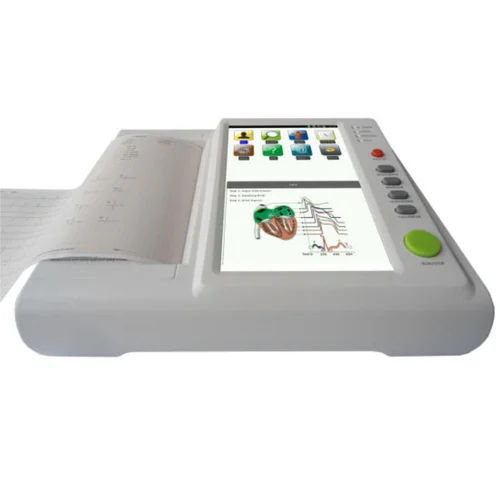 White 12 Channel Ecg Machine