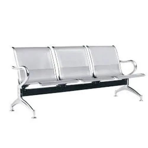 6046 Chrome Finish Three Seater Waiting Chair