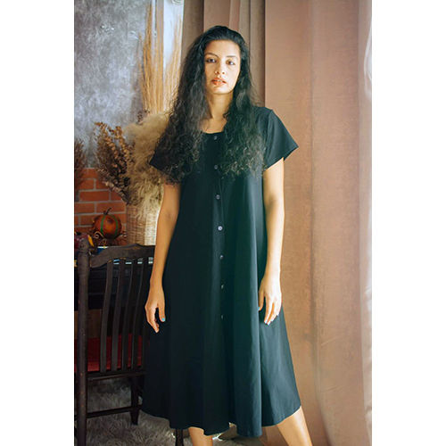 Indian Black Midi Long Dress