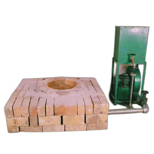 Stainless Steel 380 Mm Burner Brick Construction Kerosene Oil Bhatti Set