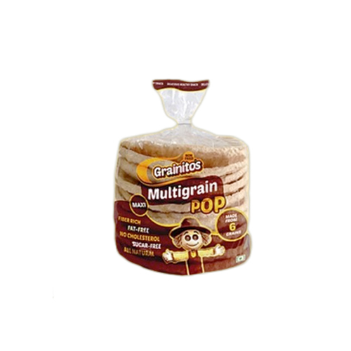 Fat Free Multigrain POP Snack - Baked Snack with Wholesome Grains | Crunchy Texture, Salty Flavor in Convenient Plastic Bottle