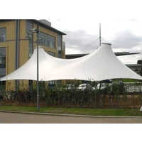 White Dome Double Conical Tensile Structure