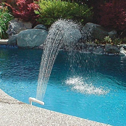 Swimming Pool Fountain - Stainless Steel, Music Feature, Durable Metal Design - Elegant and Reliable Water Feature for Luxurious Outdoor Spaces