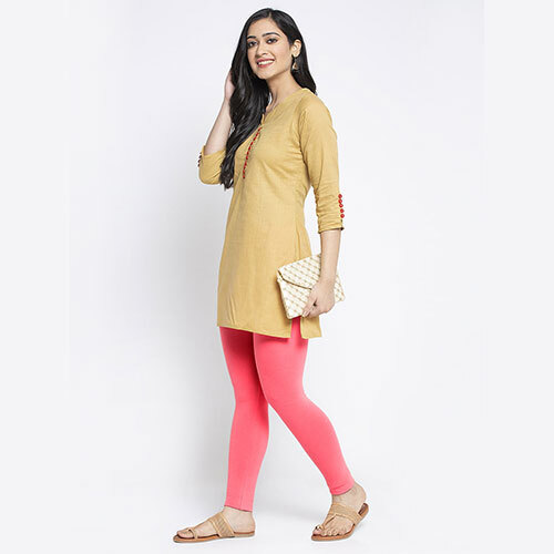 Women Cotton Lycra Peach Legging - 4 Way Supercombo Design | Casual Dress Type, Perfect for Everyday Wear