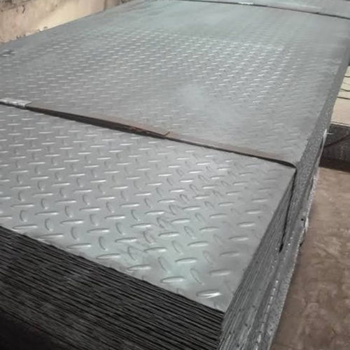 Mild Steel Chequered Plate - Color: Silver