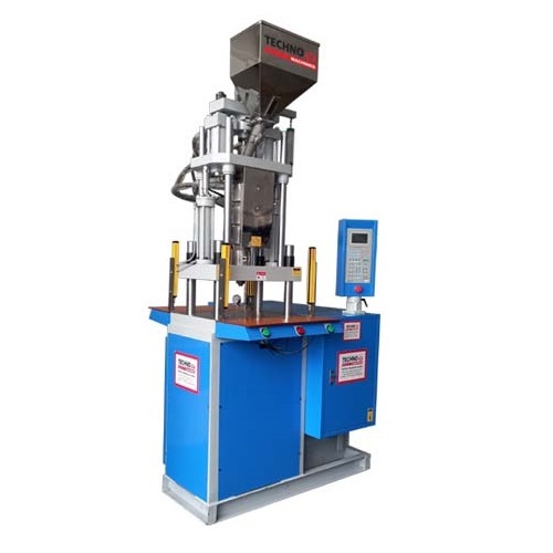 Blue Double Production Vertical Injection Molding Machine 35 Ton