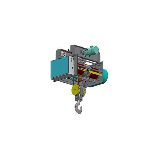 Green-Grey Industrial Electric Wire Rope Hoist