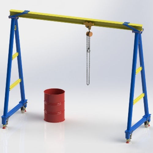 Yellow-Blue Portable Gantry Crane