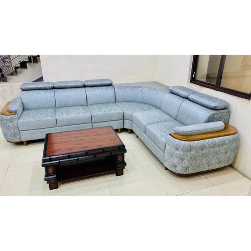 L Shape Living Room Sofa Set - High-Quality Fabric, Durable and Elegant Design | Comfortable and Stylish Indoor Furniture