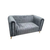 Two Seater Sofa Set - Fabric Material, Modern Indian Style | Durable Indoor Furniture, Non-foldable Design