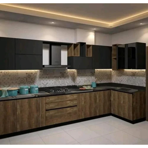 Brown Pvc Modular Kitchen At Best Price In Kanpur Stylo Furniture And