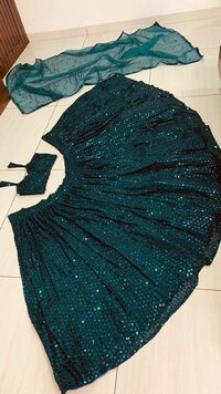 Georget lehnga with heavy sequnece work