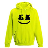 Mens Printed Hoodie - Cotton, Long Sleeves, Unisex, Yellow | Breathable, Washable, Modern Casual Design for Winter Wear
