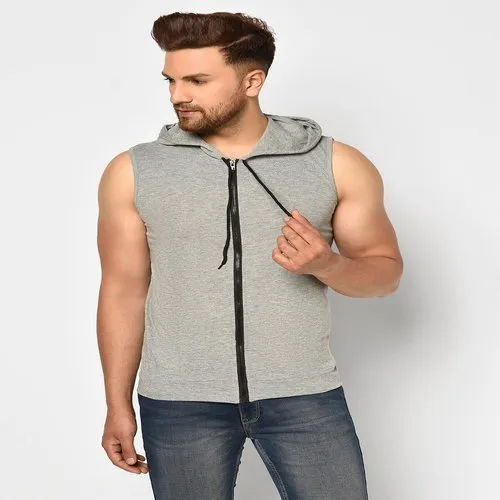 Men Half Sleeve Zipper Sweatshirts