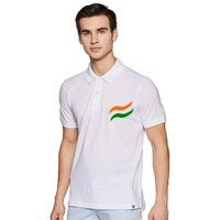 Indian Flag Printed Polo T-Shirt