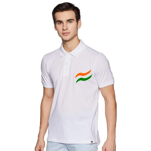 Indian Flag Printed Polo T-Shirt
