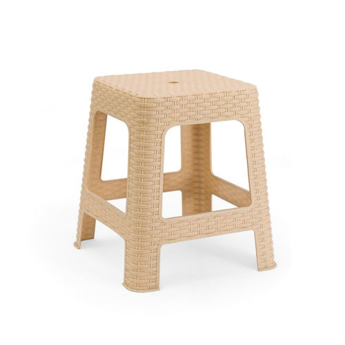 Cream Plastic Stool