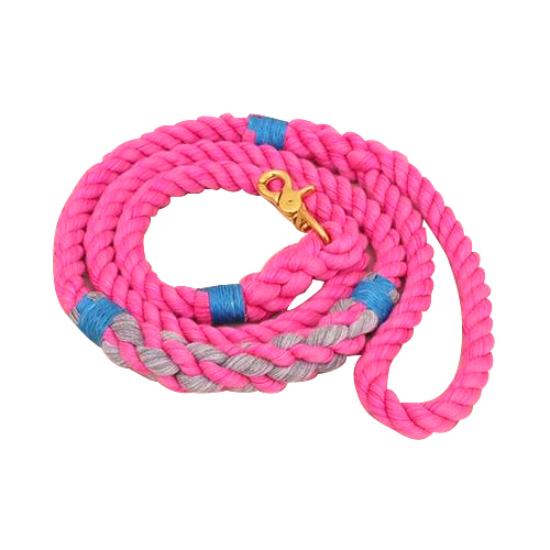 Handmade Cotton Pink Rope Dog Leash