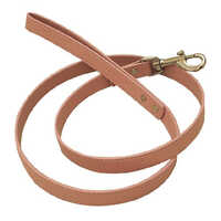 Leather Dog Leashes - High Quality, Medium To Large Size, Brown Color | Padded Loop, Reflective Rope, Strong Hooks, Comfort Grip