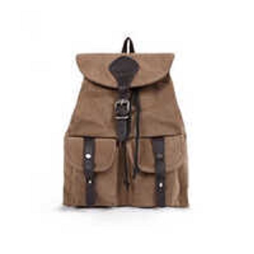 Brown Canvas Laptop Backpack Bag