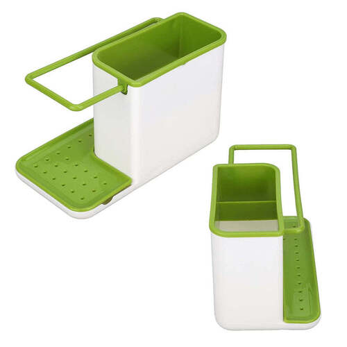 Plastic 3-in-1 Stand for Kitchen Sink Organizer Dispenser for Dishwasher Liquid (2155A)