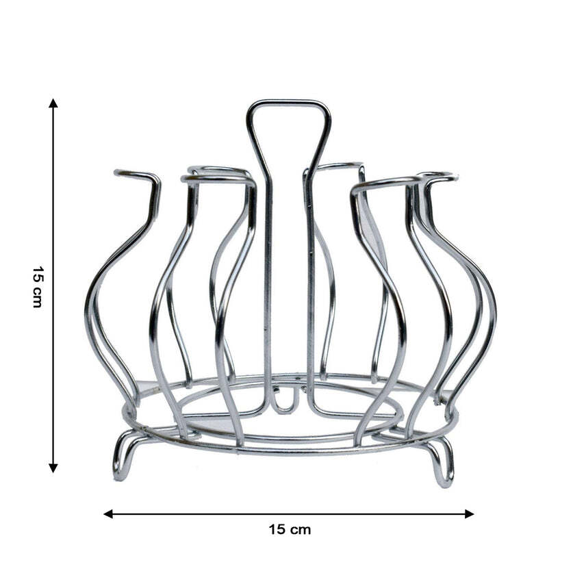 Stainless Steel Glass Holder Glass Hanging Organizer for Kitchen Bars Pubs (2134)