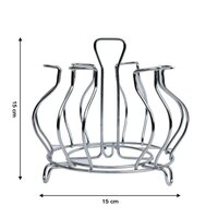 Stainless Steel Glass Holder Glass Hanging Organizer for Kitchen Bars Pubs (2134)