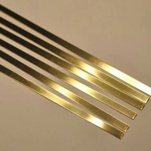 Mm Brass Strip - Rectangular Shape, Brass Material, Classic Brass Color | Versatile for Various Applications