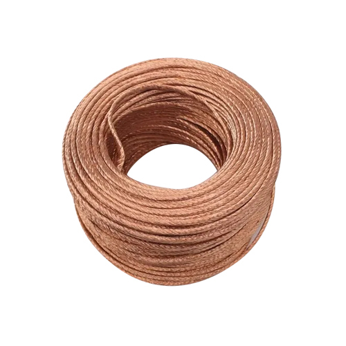 Copper Braided Flexible Rope - Copper Wires, Round Shape, 3 to 50 mm Thickness | Durable Copper Material, Versatile Crafting Rope
