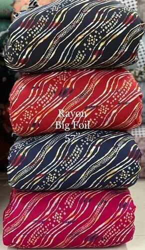 Rayon Big Foil Print