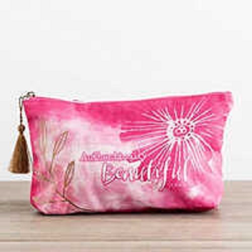 Tie Dye Twill Canvas Cosmetic Pouch