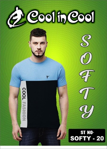 Mens Stylish T-Shirt - Polyester Half Sleeve, Regular Length, Multi Color Printed | Lightweight, Moisture-Wicking, Quick-Drying