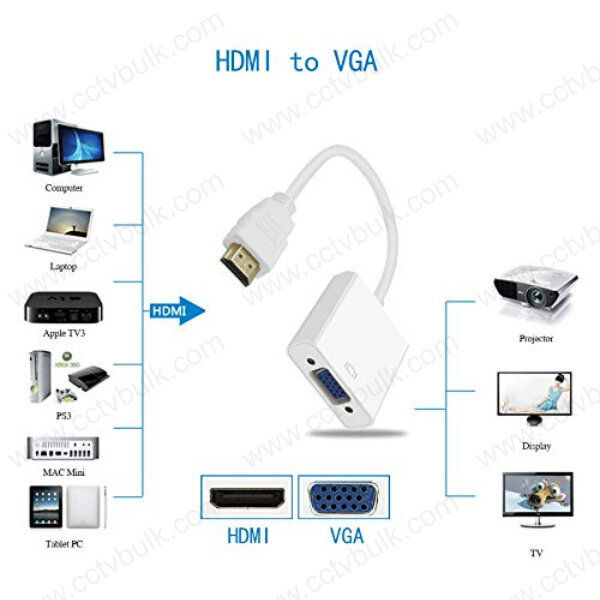 Hdmi To Vga Converter Adapter Cable 1Y