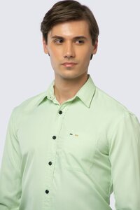 Different Available Mens Formal Shirt (pc Twill) Light Green