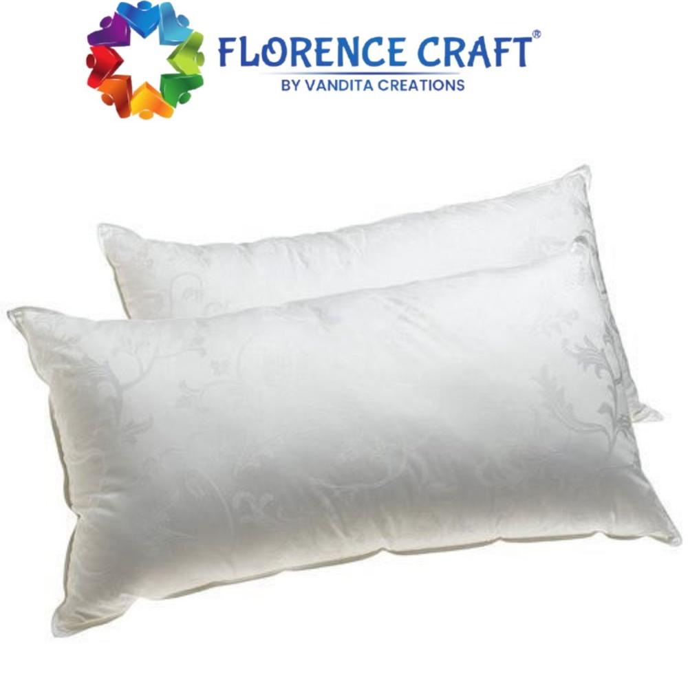 Rectangular Shape Fibre Pillow - Color: White