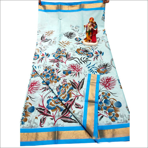 White Uppada Saree With Zari Border