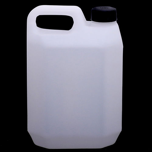 2 ltr Flat Shape Black Cap Plastic Can