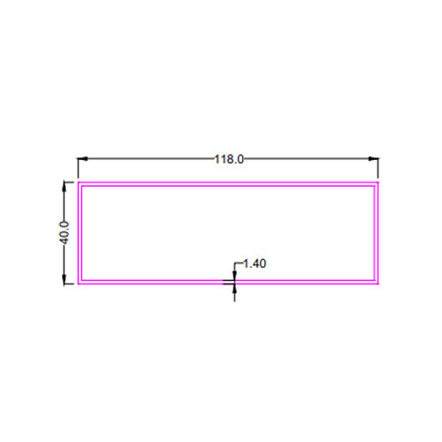 SEC No 7616 Rectangular Tube