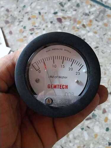 GEMTECH Mini Differential Pressure Gauge Range 0-50 MM