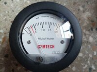 GEMTECH Mini Differential Pressure Gauge Range 0-25 MM