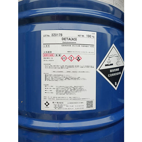 Diethylenetriamine (DETA) - High Purity 99.9% Colourless Liquid | First Class Industrial Grade, Poisonous, Room Temperature Storage, Density 955 mg/mL