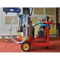 Trolley Milking Machine - High-quality Stainless Steel, Semi-automatic Control System For Efficient Cow Milking