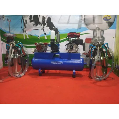 Double Bucket Milking Machine With Engine