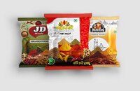 Red Printed Glossy Spices Packing Pouches