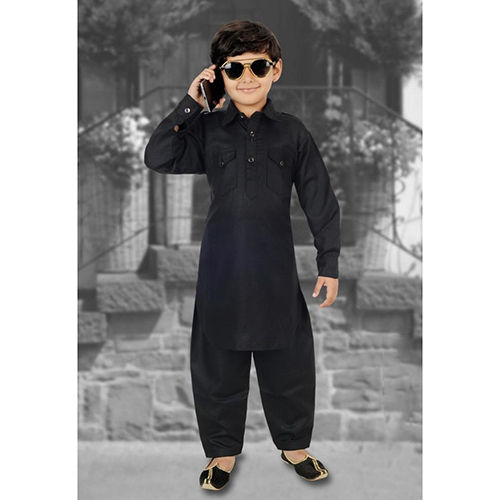 Boys Black Pathani Kurta Set Age Group 3 16 at Best Price in