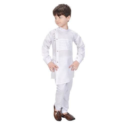 Boys White Pathani Kurta Set Age Group: 3-16