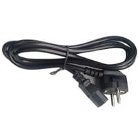 6 Amp Computer Power Cable - Plastic Shield, 1.5 Meter Length | Black Connectors And Jacket, Warranty Included