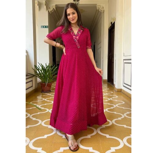 PARTY WEAR GEOREGTTE GOWN WITH DUPATTA