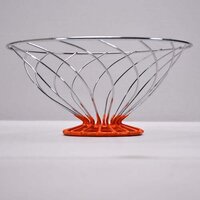 Stainless Steel Round Fruit Basket For Home Use (5116) - 28x28x16 Cm | Silver, Elegant Design For Stylish Kitchen Organization