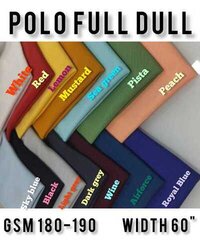 Polo Full Dull Knitted Fabric - Color: Available In Multiple Colors